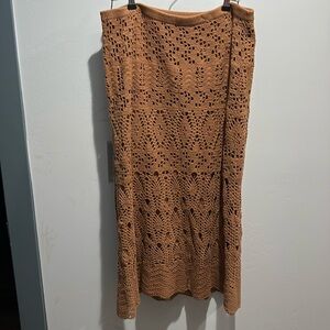 Dialogue crochet maxi skirt